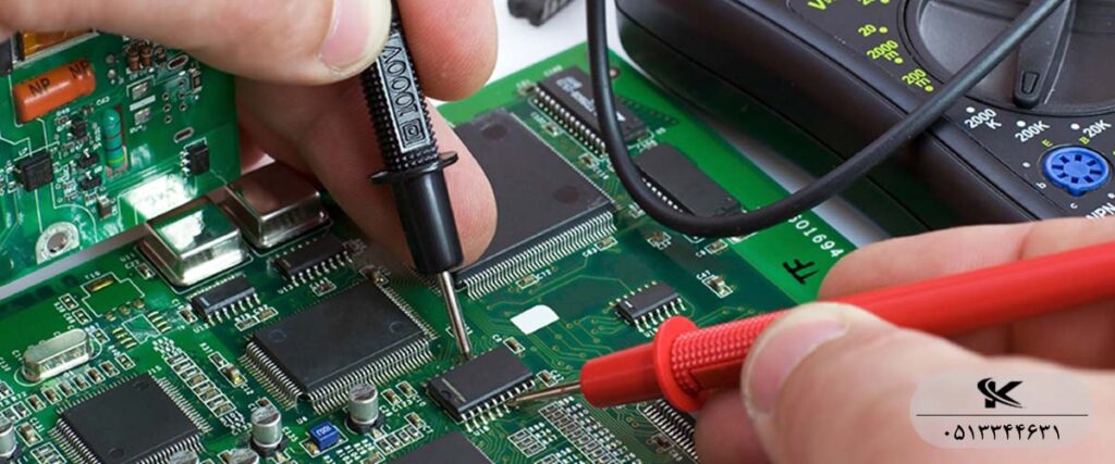 تست قطعات و تعمیر برد یخچال